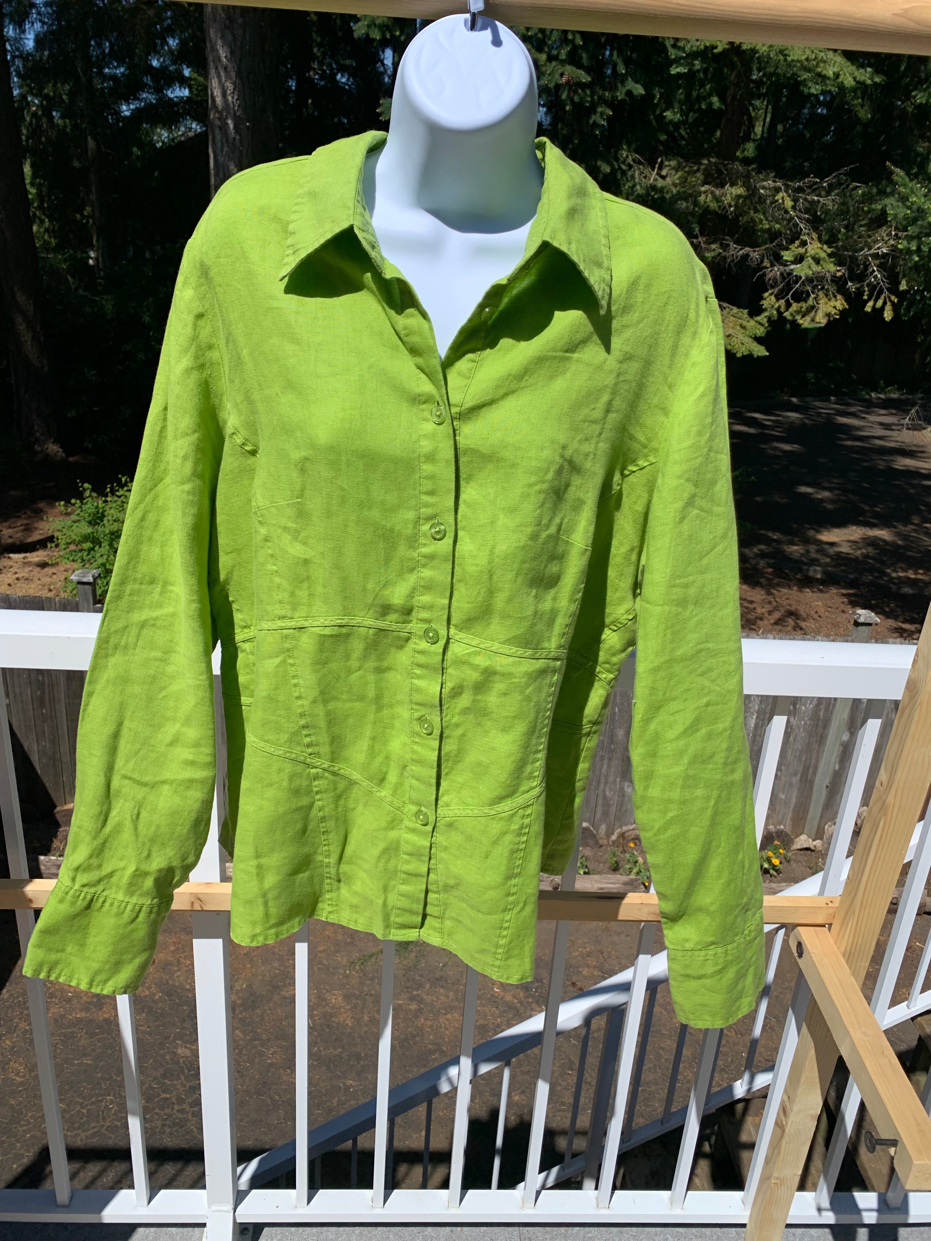 Linen collared shirt by Current (Reduced)