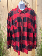 Natural Reflections Red & Black Flannel Shirt