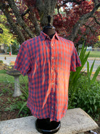 Size L Men's Gap Short Sleeve Checkered Button Up Shirt