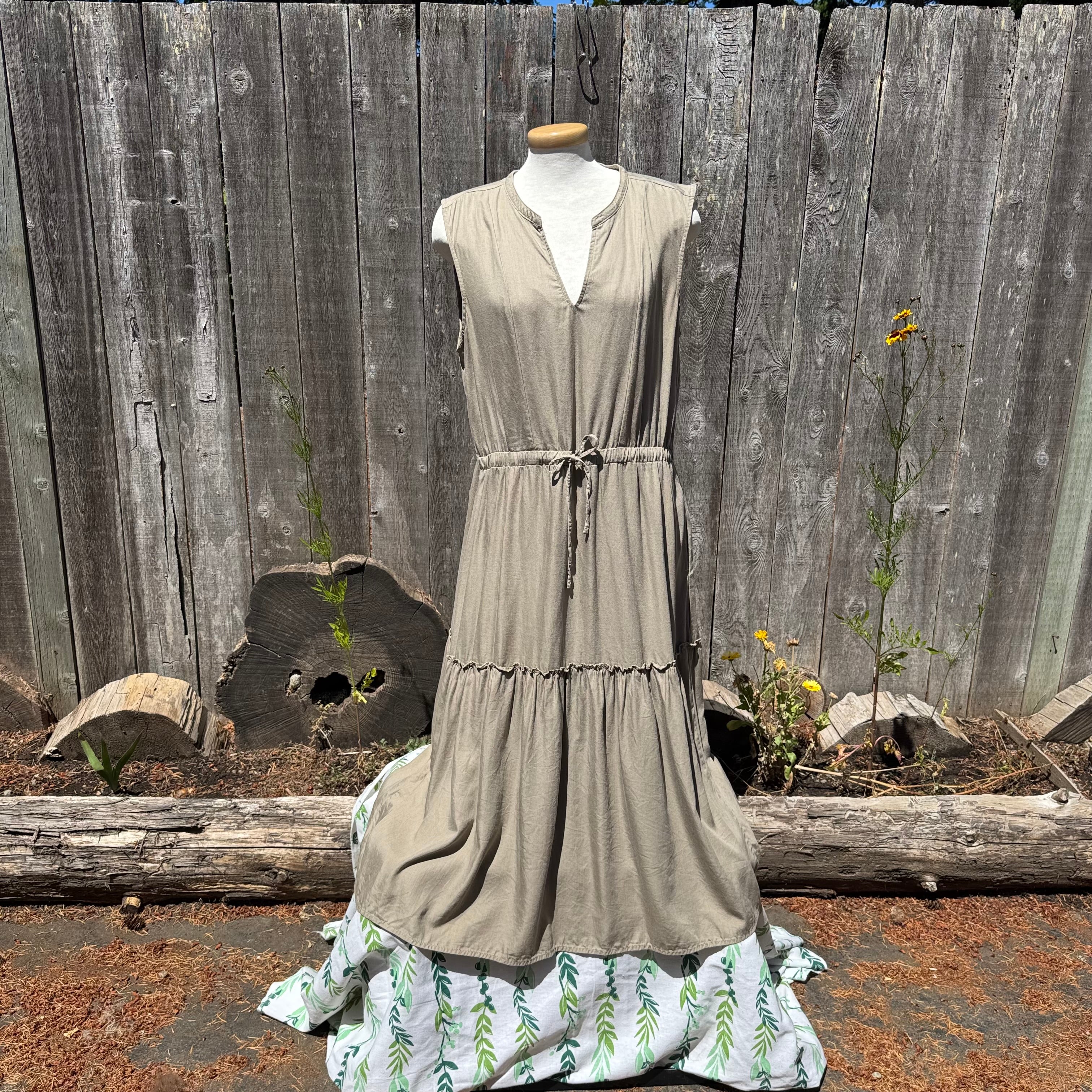 Size XL 100% Lyocell Lands End Sleeveless Dress
