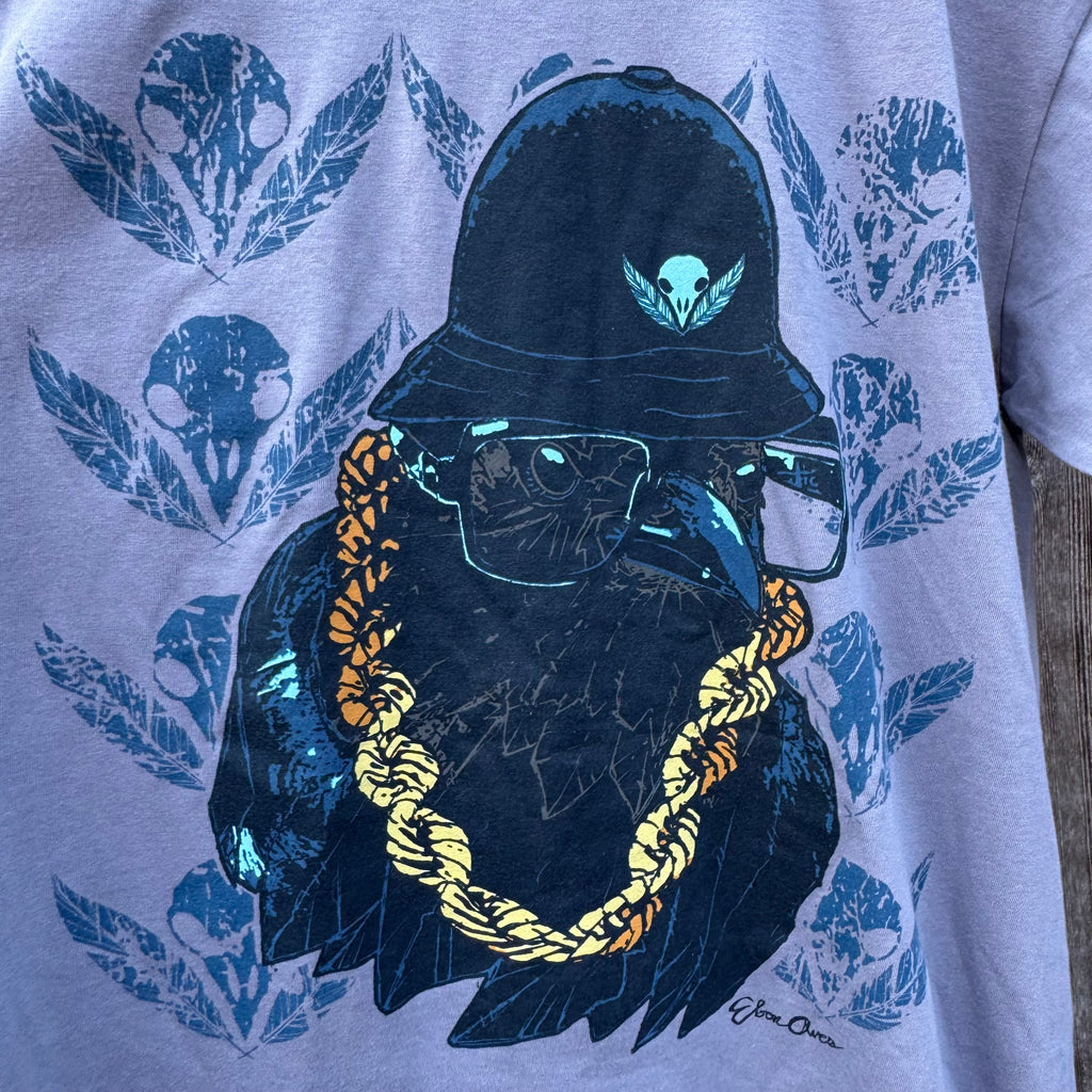 Local Artist- Trevor Phillips- Gold Chain Crow Print T-shirt