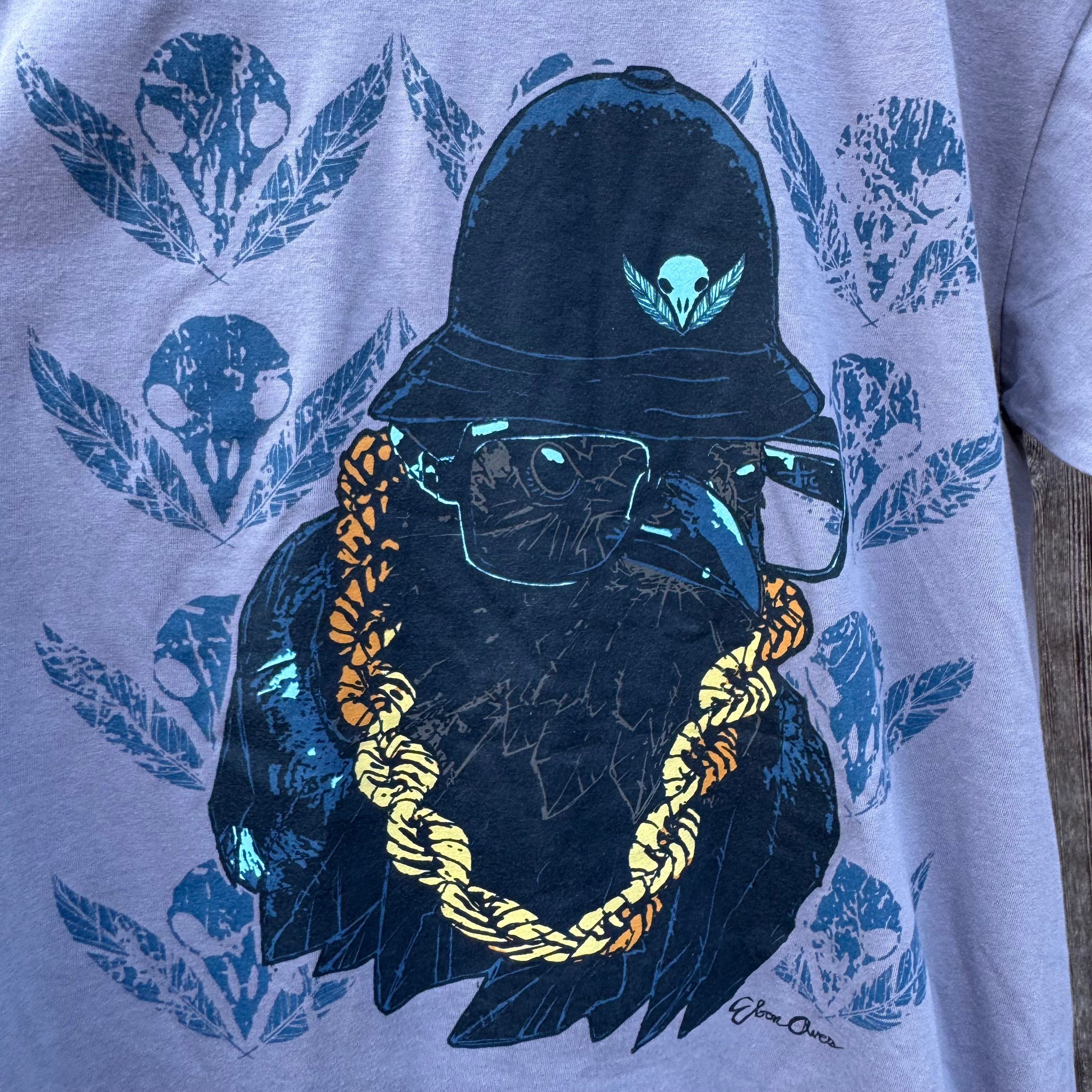 Local Artist- Trevor Phillips- Gold Chain Crow Print T-shirt