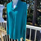 Size L Alia Fine Knit Sweater with Folded Collar