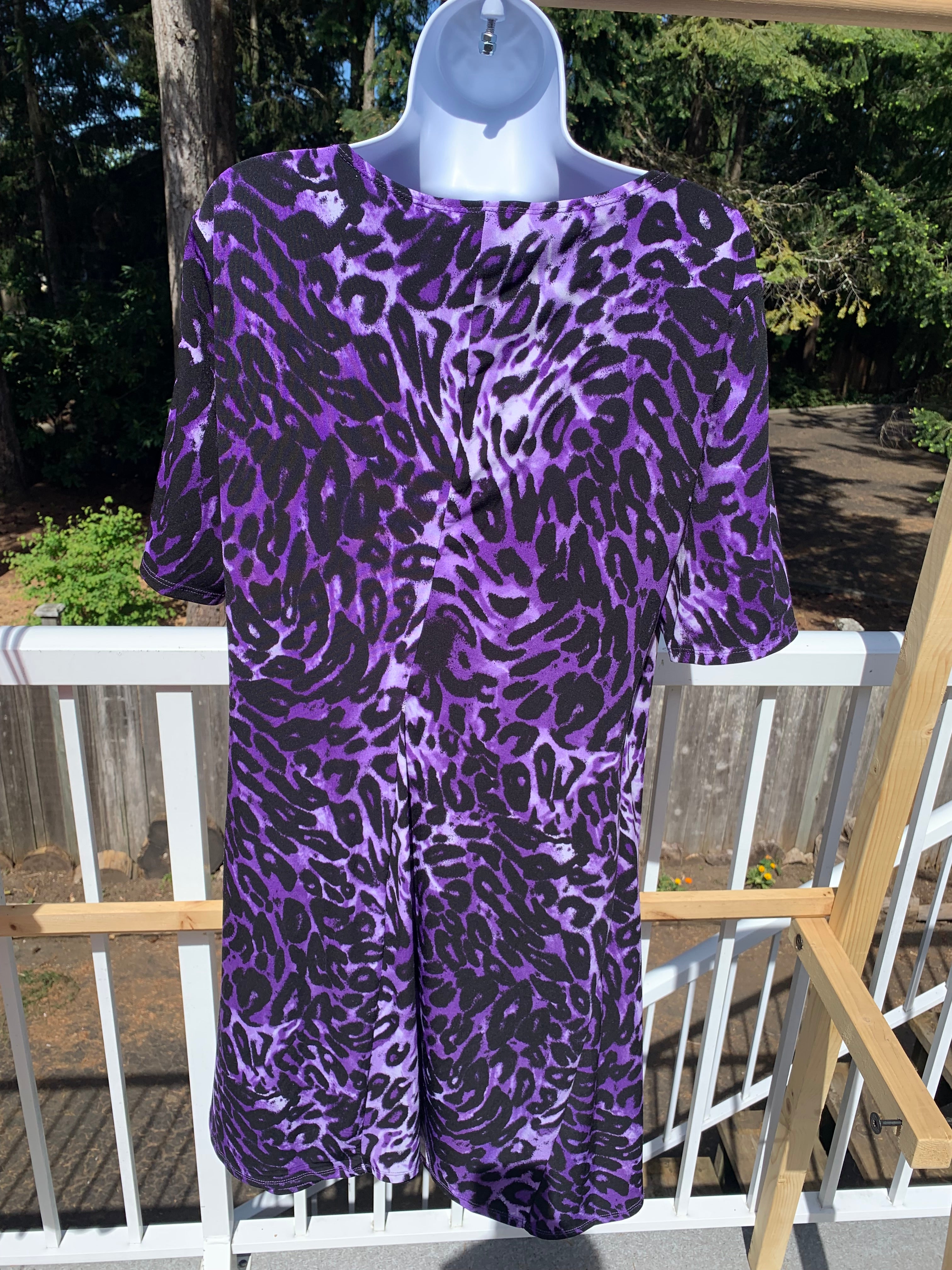 Allison Daley Purple Leopard Dress