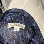 Size 12 Jessica Sheer Ruffle Front Button Up Blouse