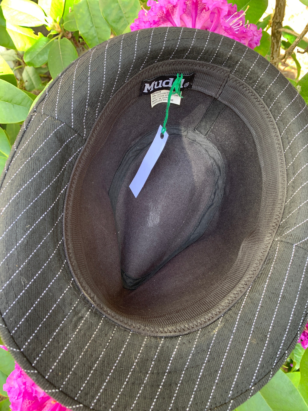 Vintage Y2K Mudd pinstriped fedora