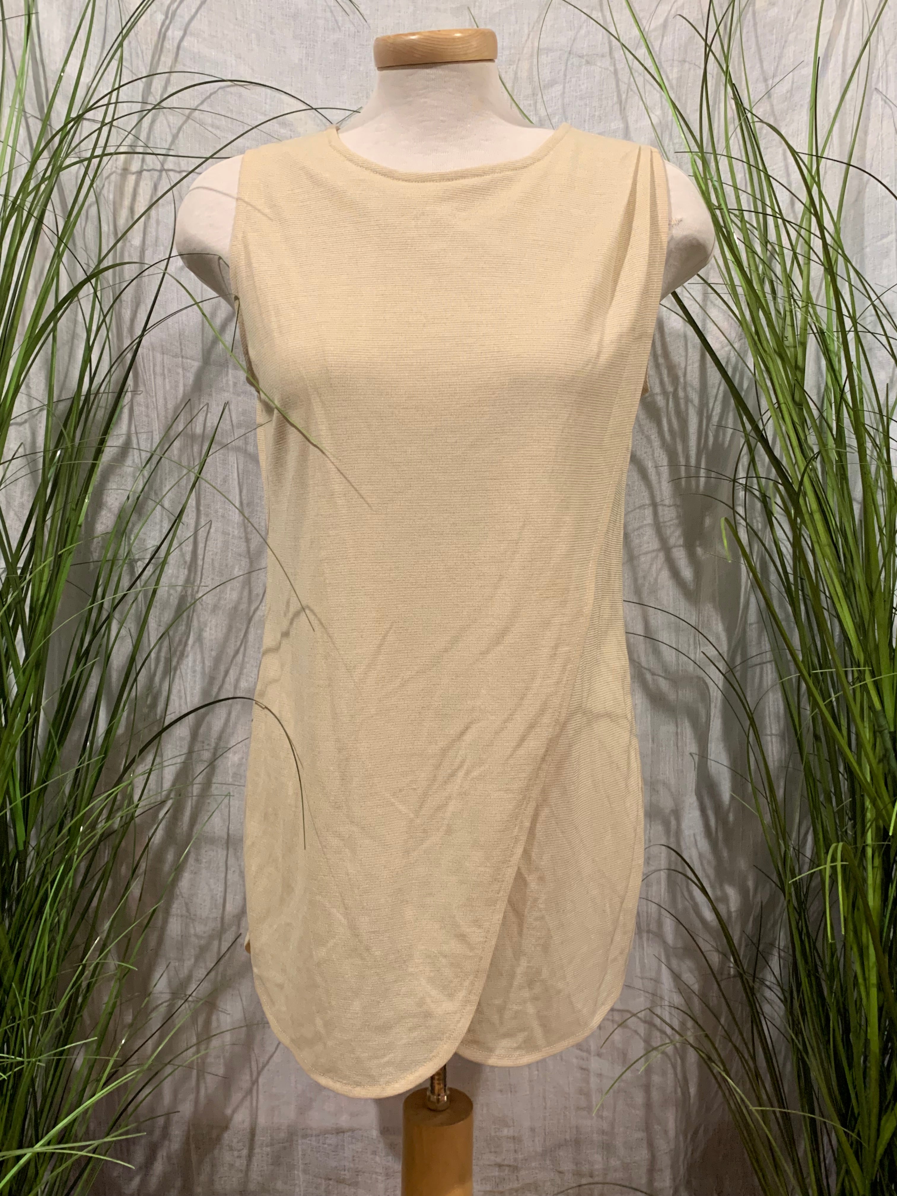 Size M Vintage Wool Blend Marissa Minicucci Light Cream Striped Texture 3 Piece Pant Suit