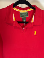 US Polo Association, red and yellow polo shirt