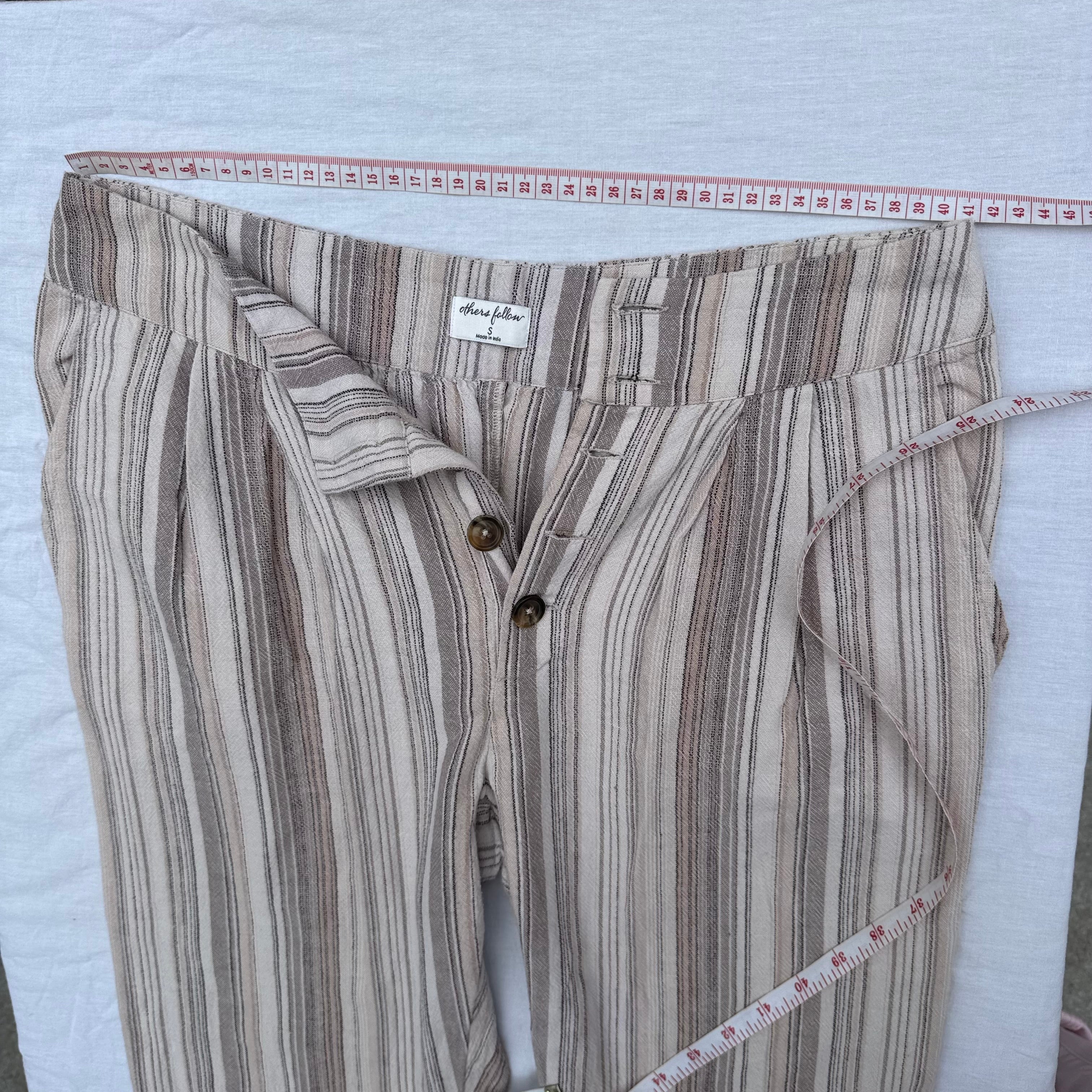 Striped Cotton Pants Size S