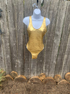 Size L Gold One Piece Swim Suit