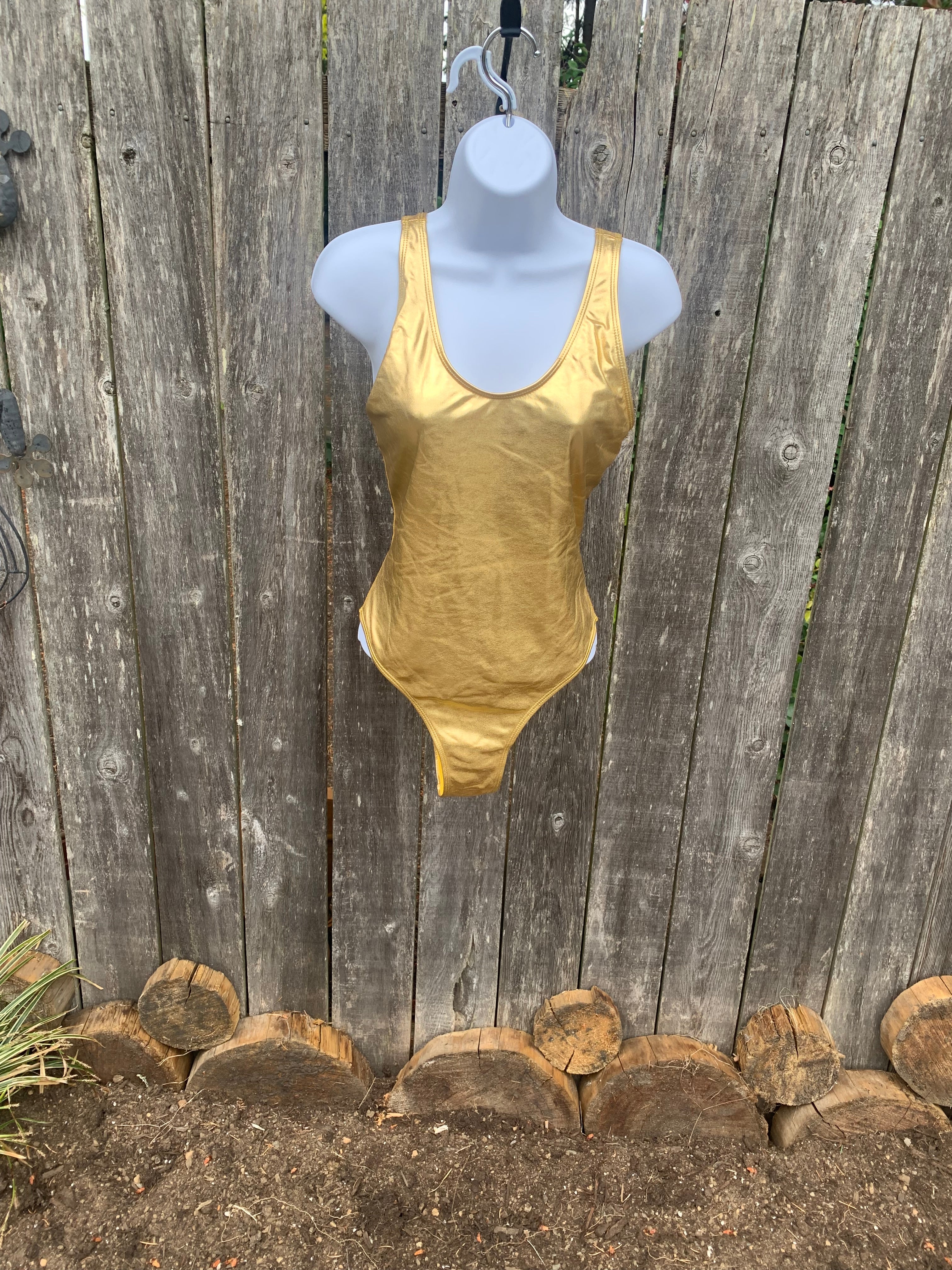 Size L Gold One Piece Swim Suit