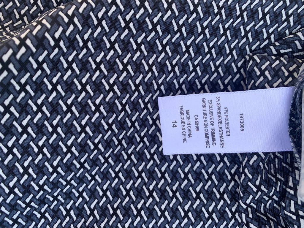 Mario Serrani Shift Dress- Geometric Pattern