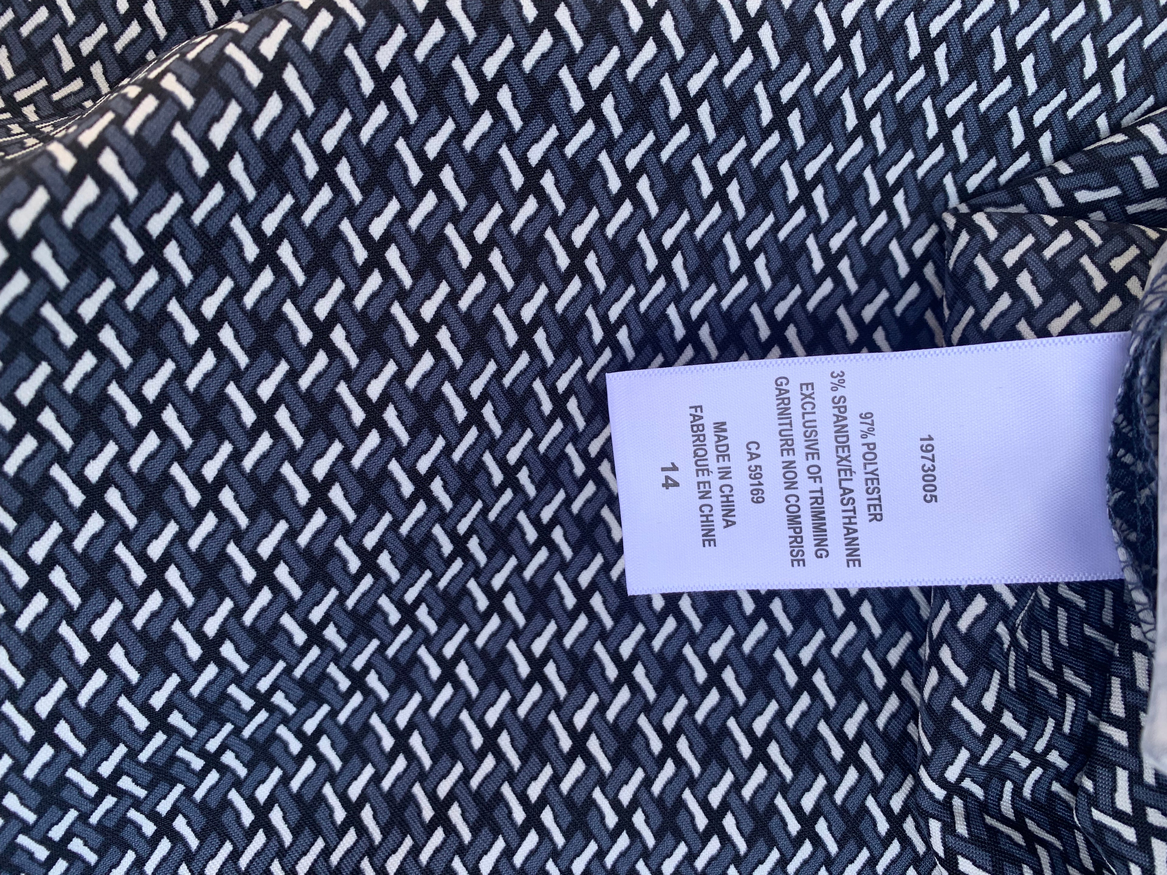 Mario Serrani Shift Dress- Geometric Pattern