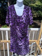 Allison Daley Purple Leopard Dress