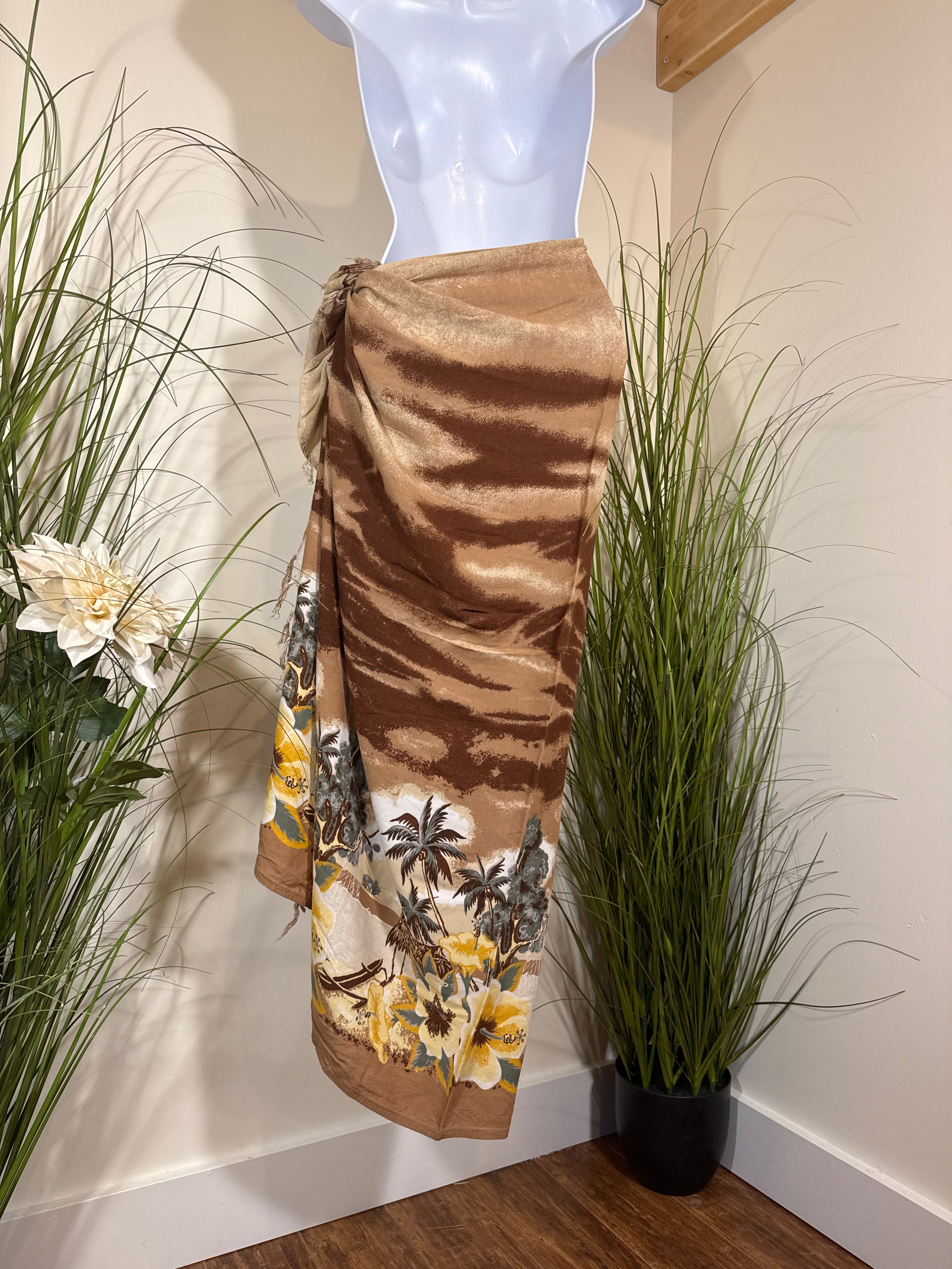 Hibiscus Collection Hawaii, Earth Tone Sarong/Shawl