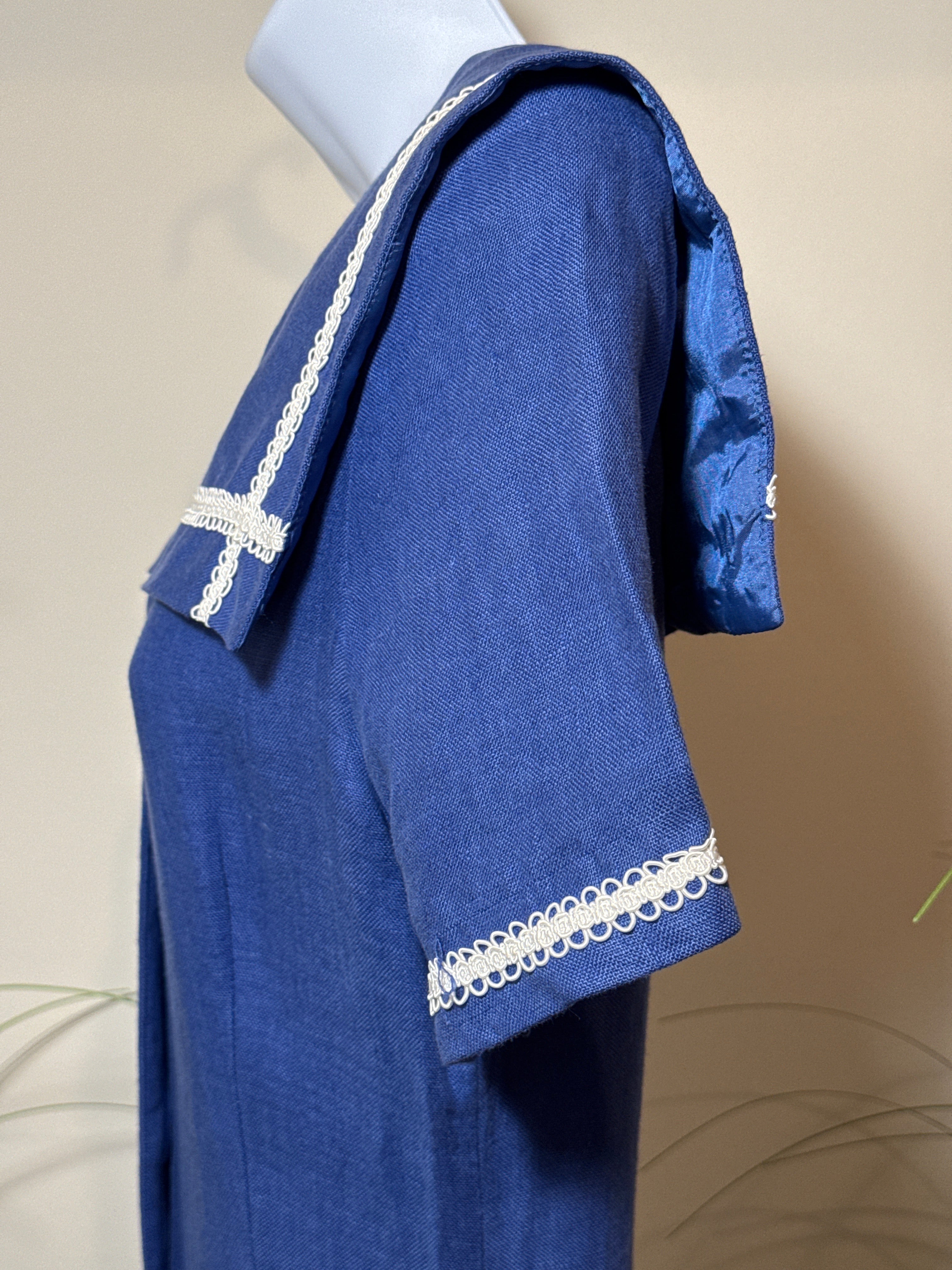 vintage 100% Linen Sailor Collar dress from Suttles & Seawinds