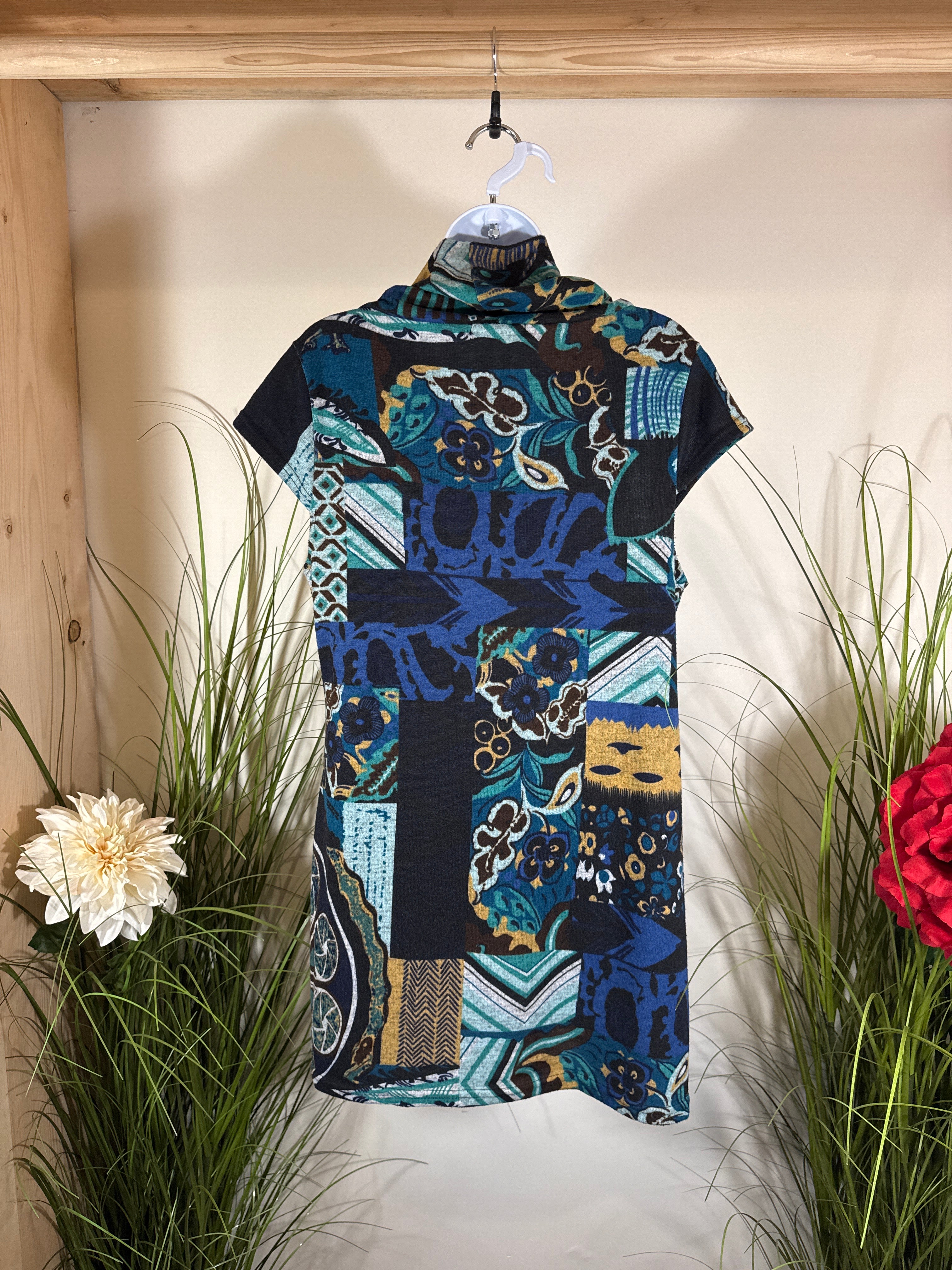 Papa Vancouver Shift Dress- Multi Coloured Pattern