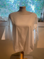 A white Lord & Taylor Pullover Flared Sleeves Blouse