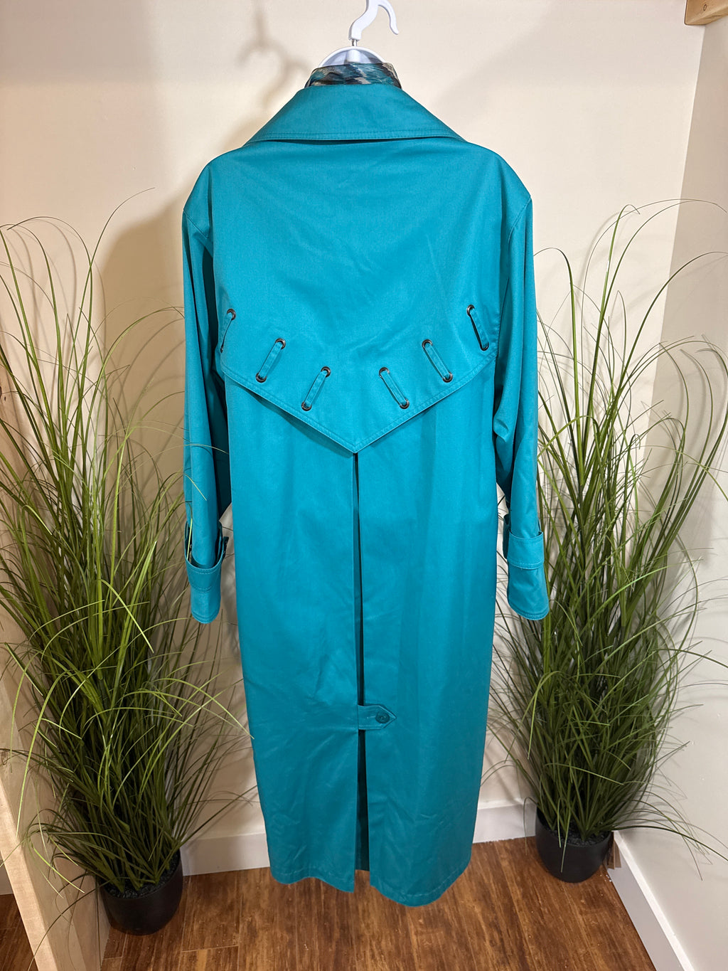 Vintage Malber-ette 1980’s Teal Trench Coat