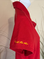 US Polo Association, red and yellow polo shirt