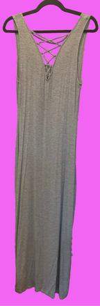 KISMET Fitted Gray Maxi Dress - Consigned with VARDO Vintage & Valuables vvvardo.ca