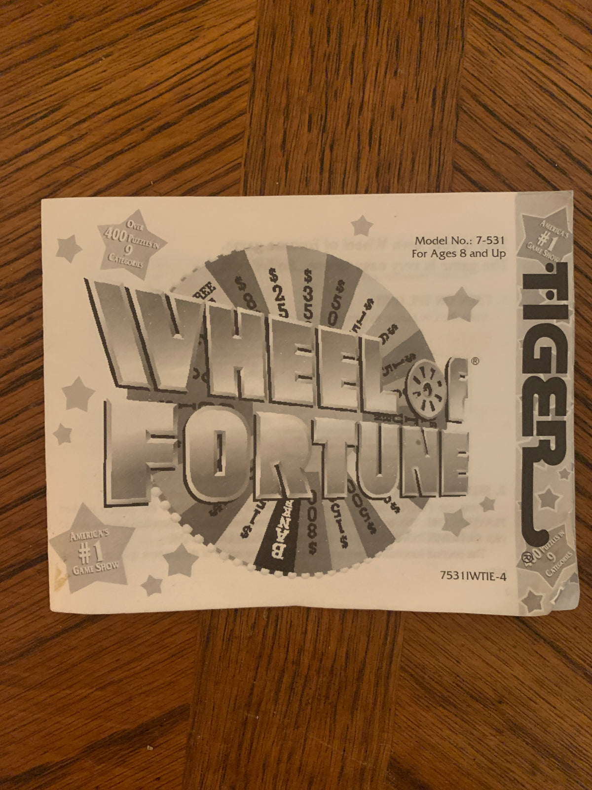 Wheel Fortune Handheld Game by Tiger