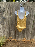 Size L Gold One Piece Swim Suit