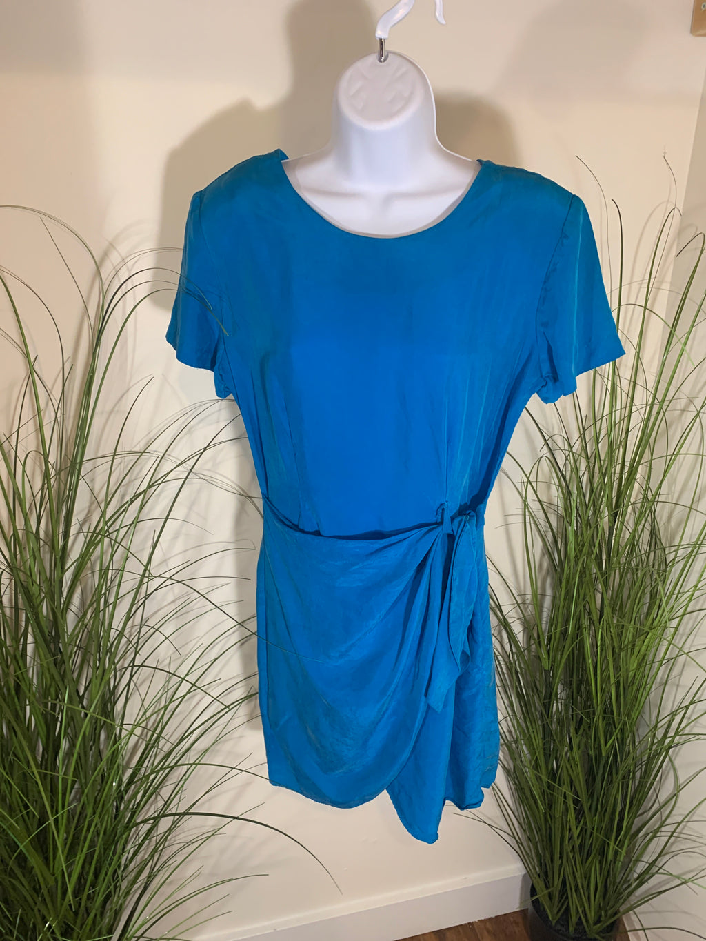 Vintage KC Spencer New York Wrap Around Silky Rayon Dress