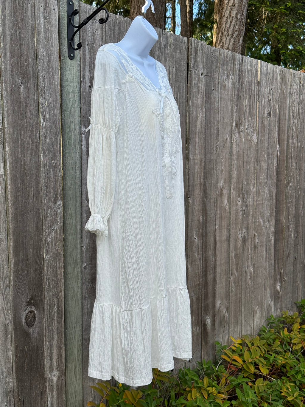 Victorian style white gown