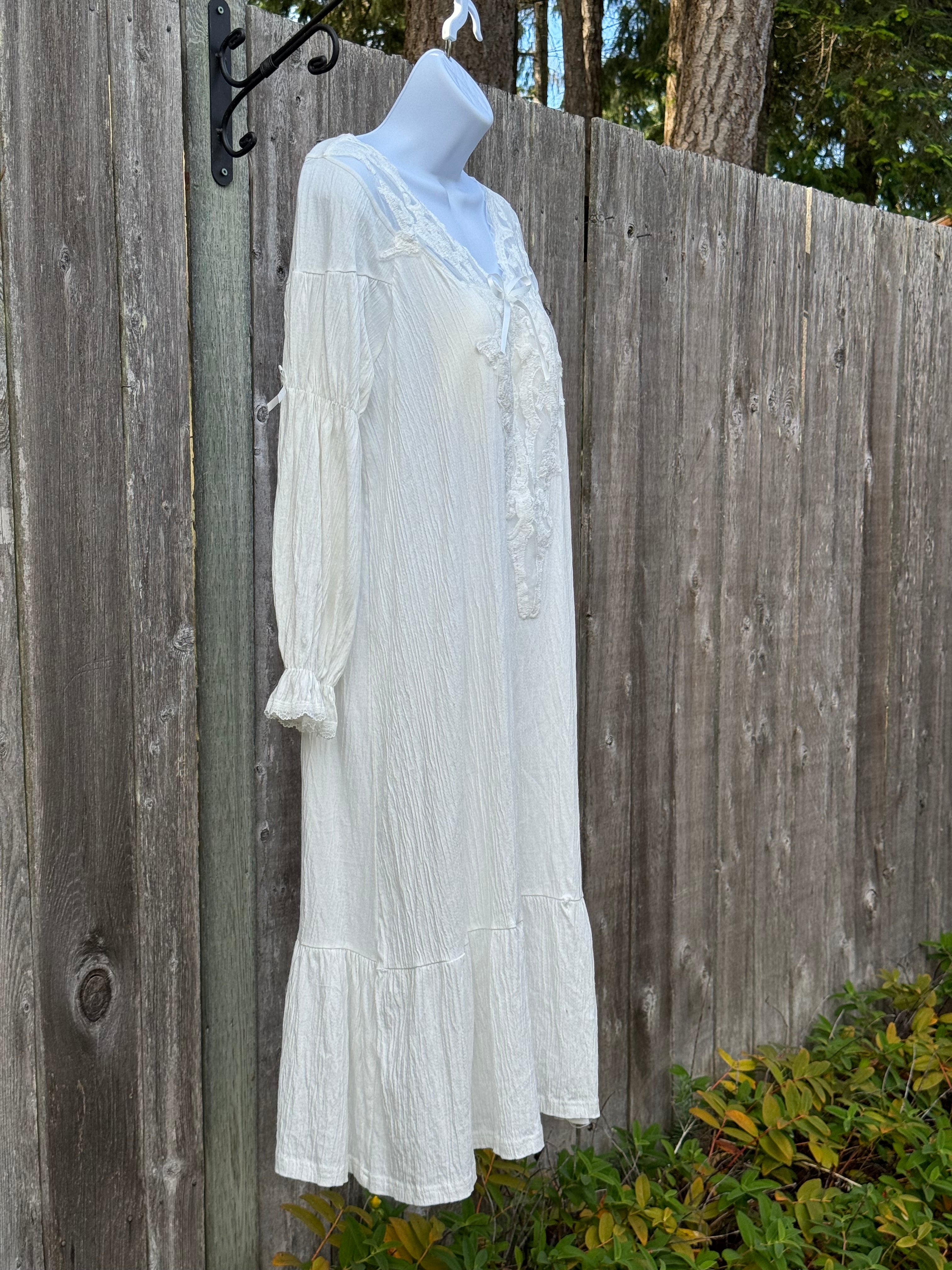 Victorian style white gown