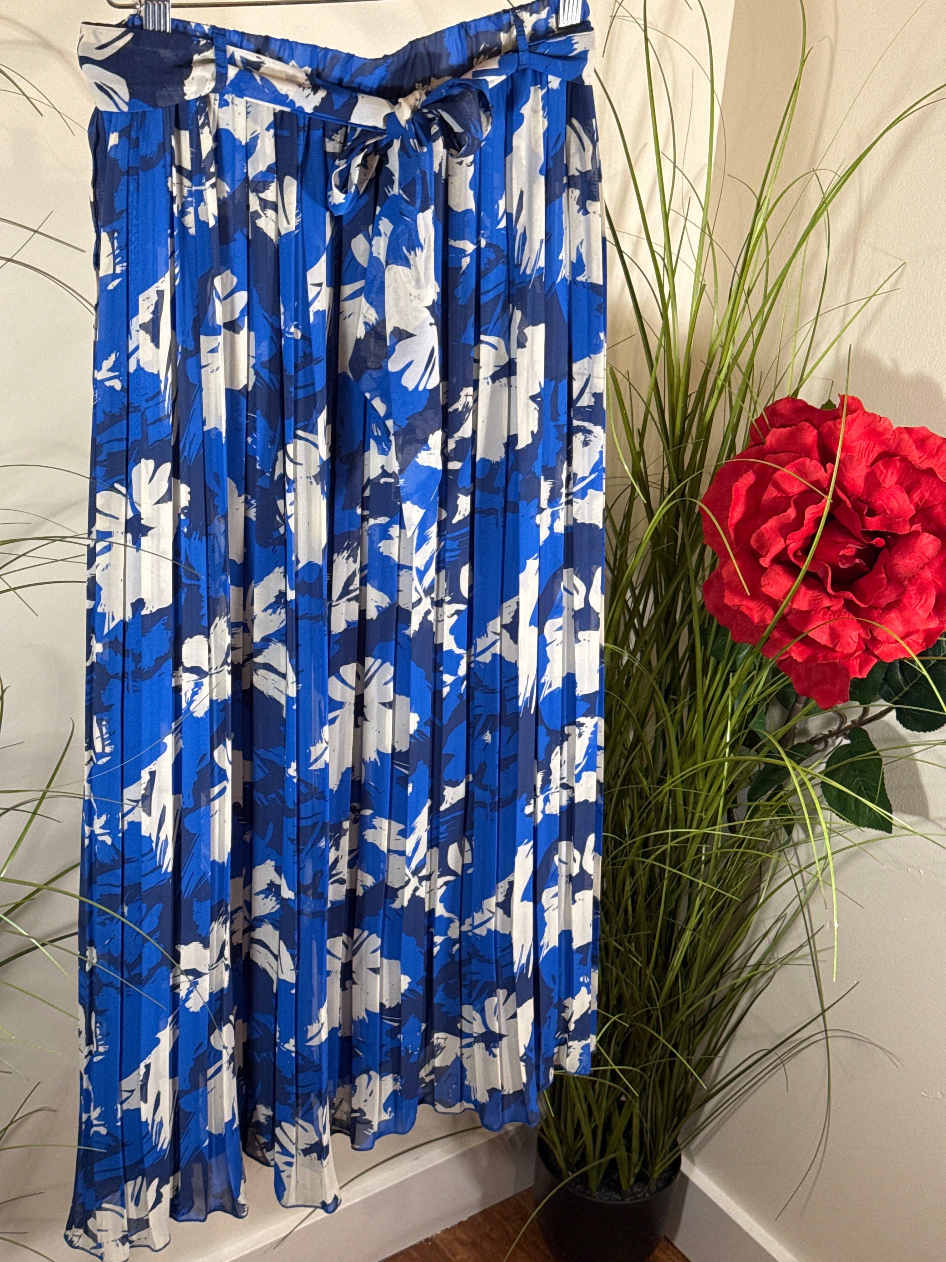 Joie Sheer Pleated Skirt- Built In Slip