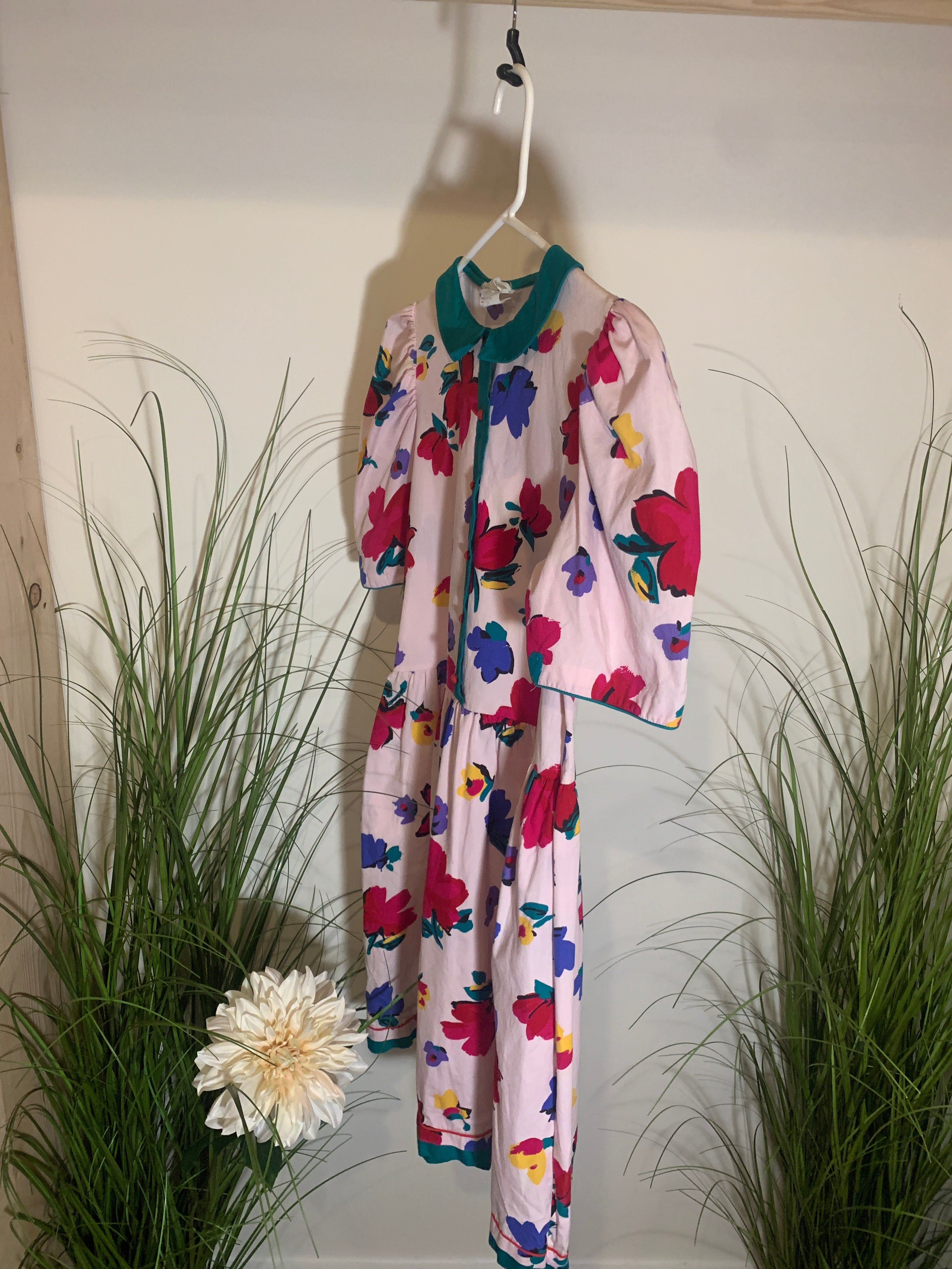 Size 14Y Vintage ELVIRA VALI Girls Floral Special Occasion