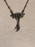 Vintage Inspired Teardrop Dangle Earrings and Matching Necklace and Bracelet