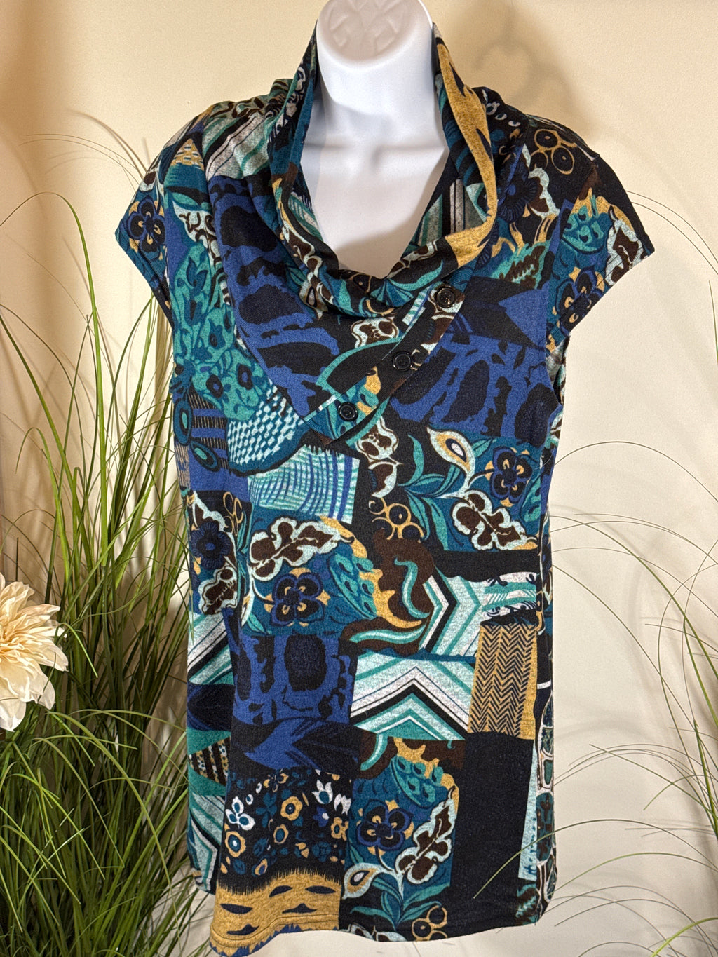 Papa Vancouver Shift Dress- Multi Coloured Pattern