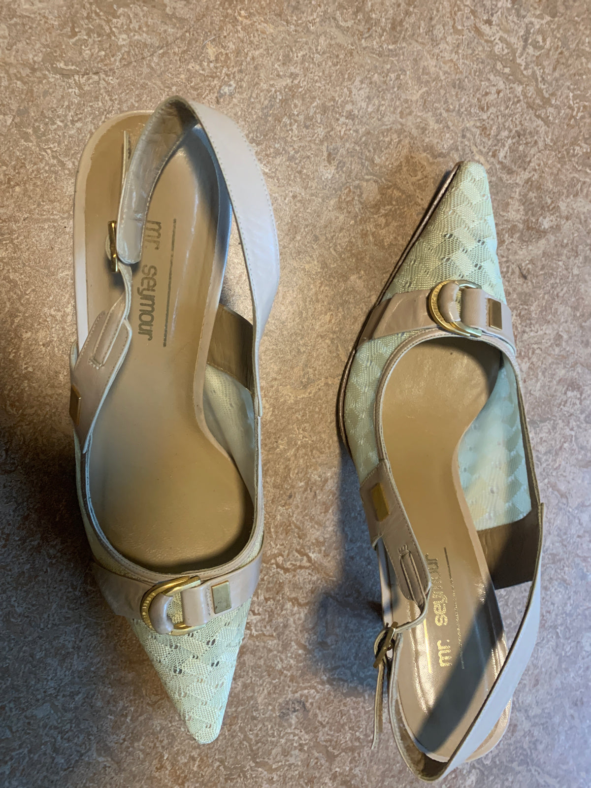 Size 8.5 Etienne Aigner Sling Back Black Heels Made in Spain Vardo Vintage and Valuables Consignment