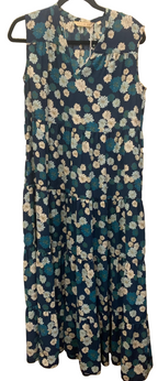 PAUL & JOE Floral Maxi Dress - Blue and White- Consigned with VARDO Vintage & Valuables vvvardo.ca
