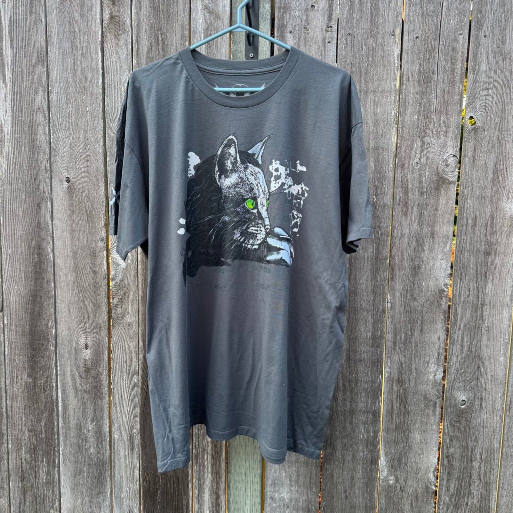 Local Artist- Trevor Phillips- Smoking Wordy Cat Print T-shirt