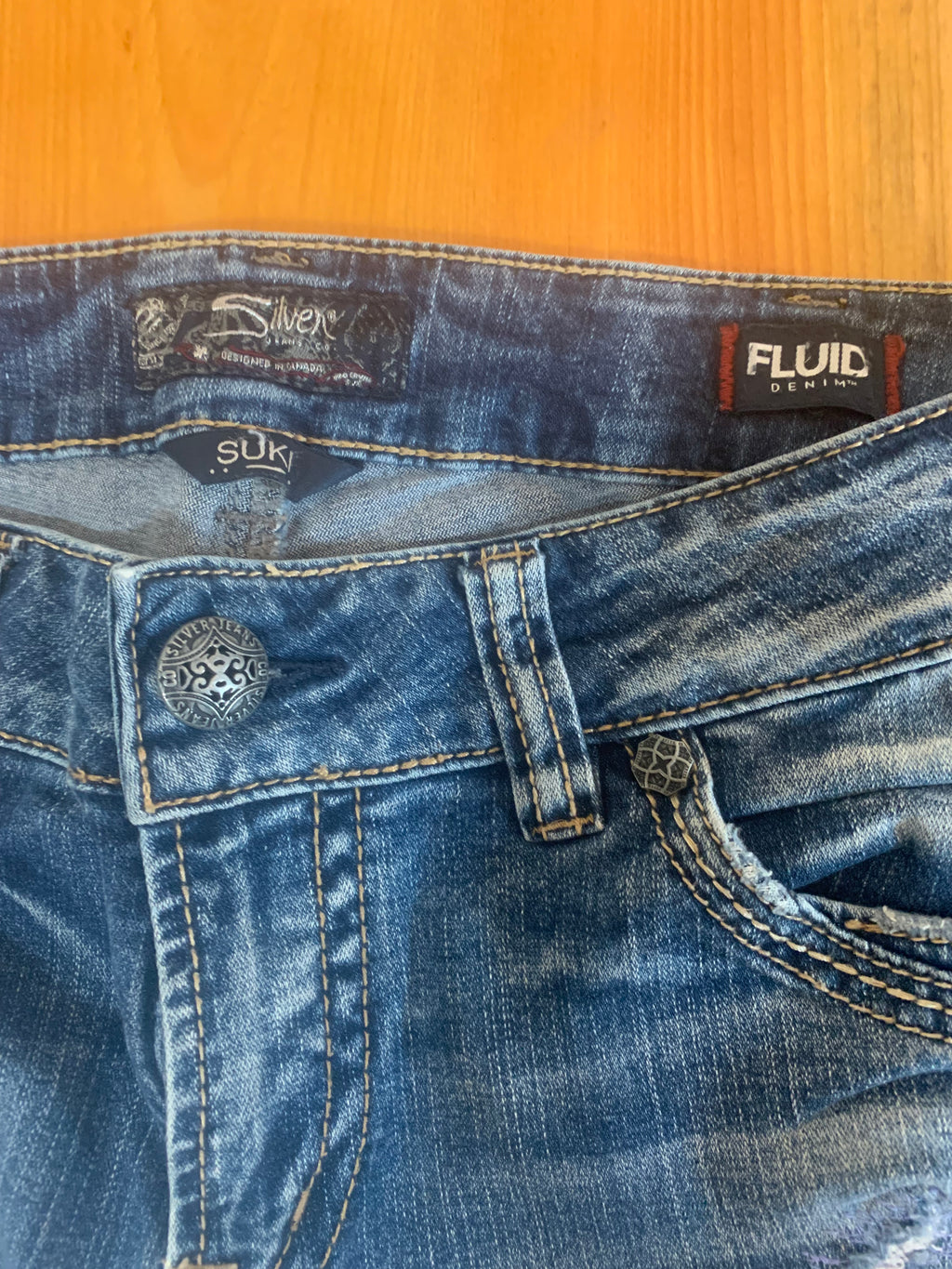 Size 32/L22.5 Women's Suki Mid Capri Jeans