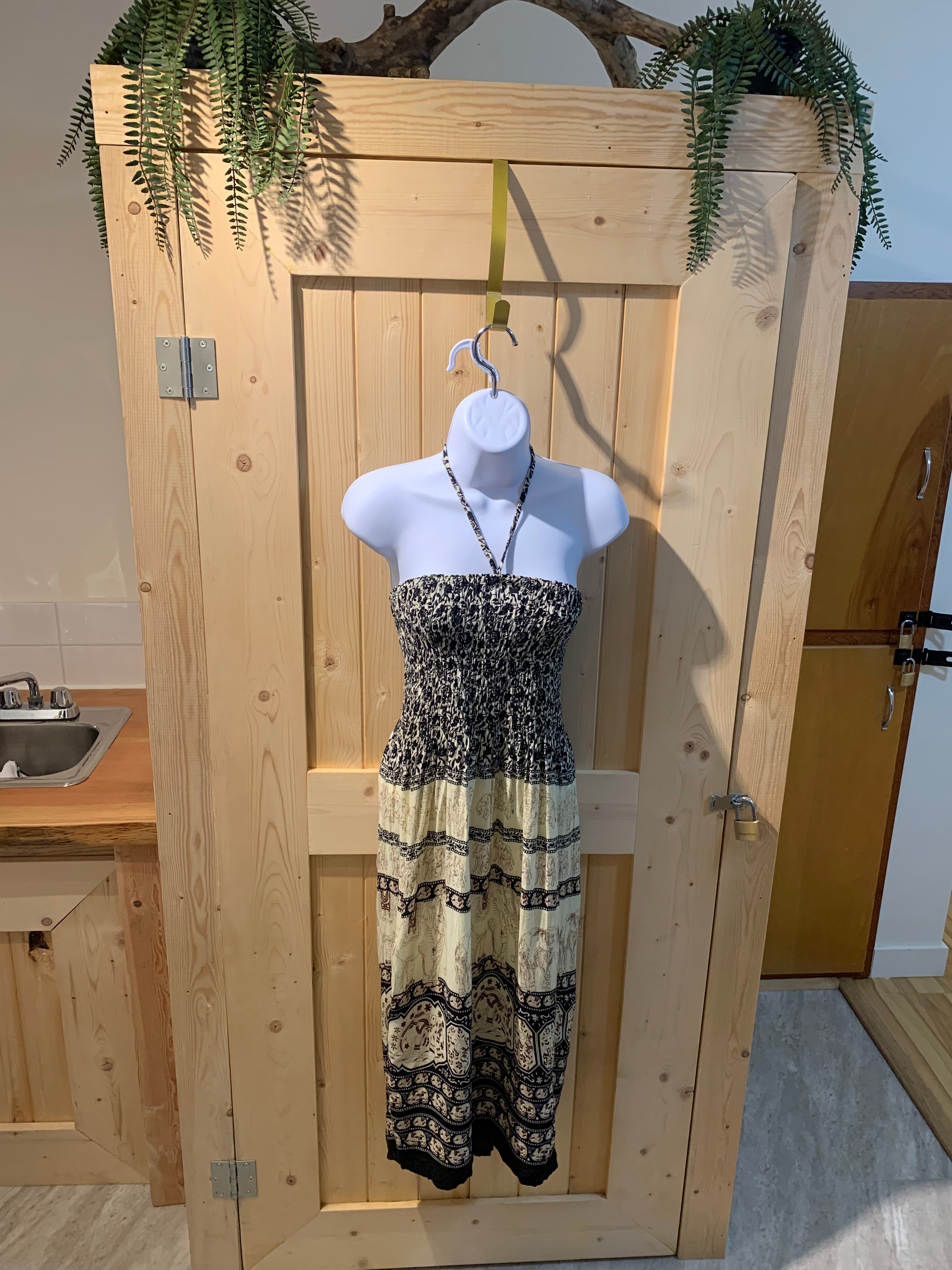 Halter Top Elephant Print Dress
