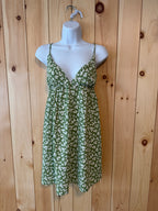 Princess Polly Green Floral Sleeveless Dress REDUCED