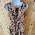 90's Vintage Rayon Long Sleeveless Dress