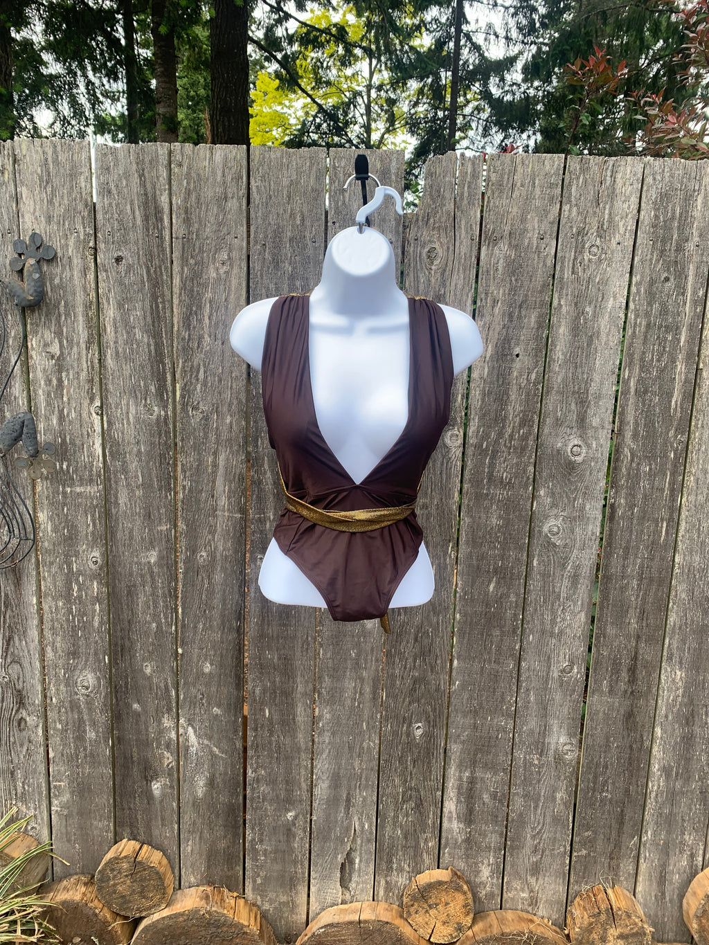 Size L One Piece Halter Tie Swim Suit