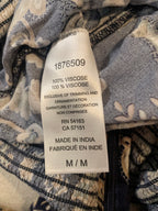 Size M 100% Viscose Andrew Marc Black Floral Print Sleeveless Jumper