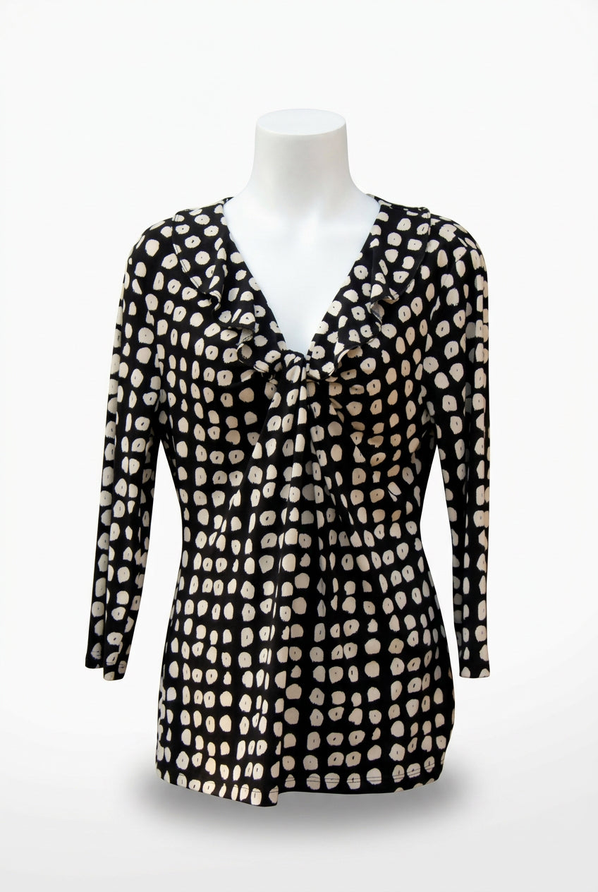 Chause Sketch Polka Dot Print Blouse in Size Large Vardo Vintage and Valuables Consignment