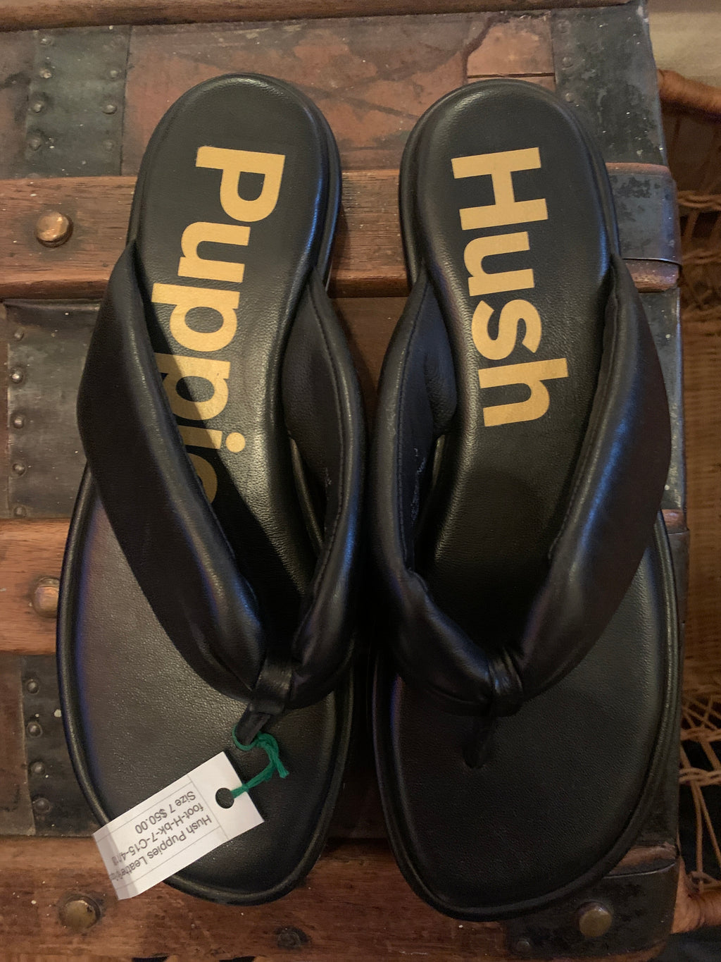 Hush Puppies Leather Flip Flops