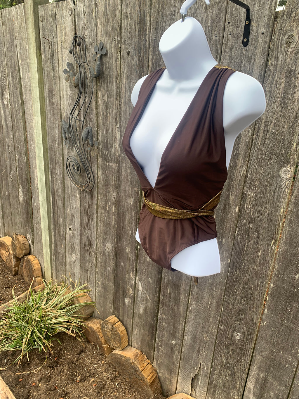 Size L One Piece Halter Tie Swim Suit