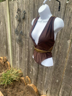 Size L One Piece Halter Tie Swim Suit