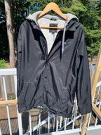 LG Vans Grey Hooded Lined Black Windbreaker