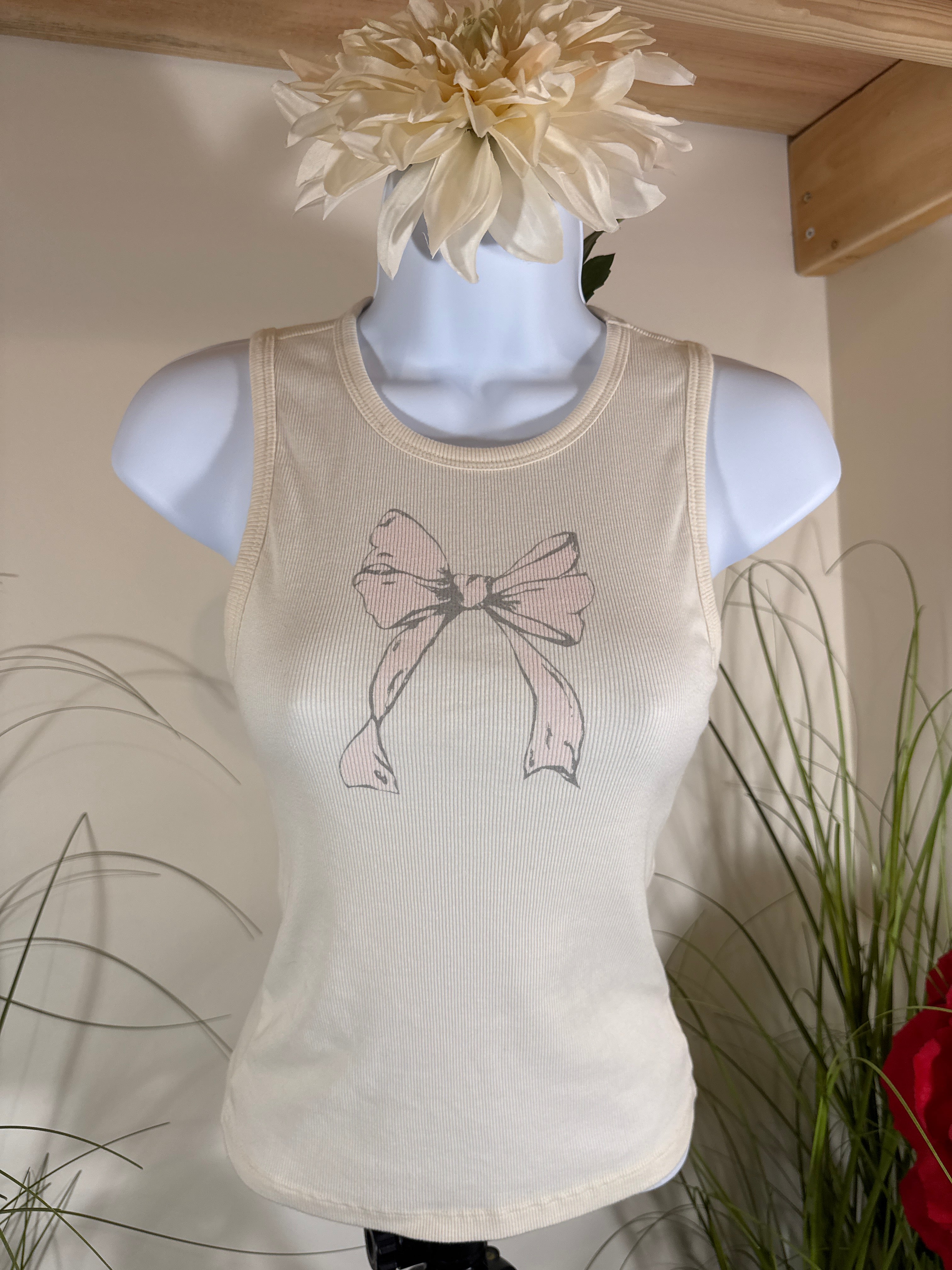 American Eagle Tank Top- Bow Graphic