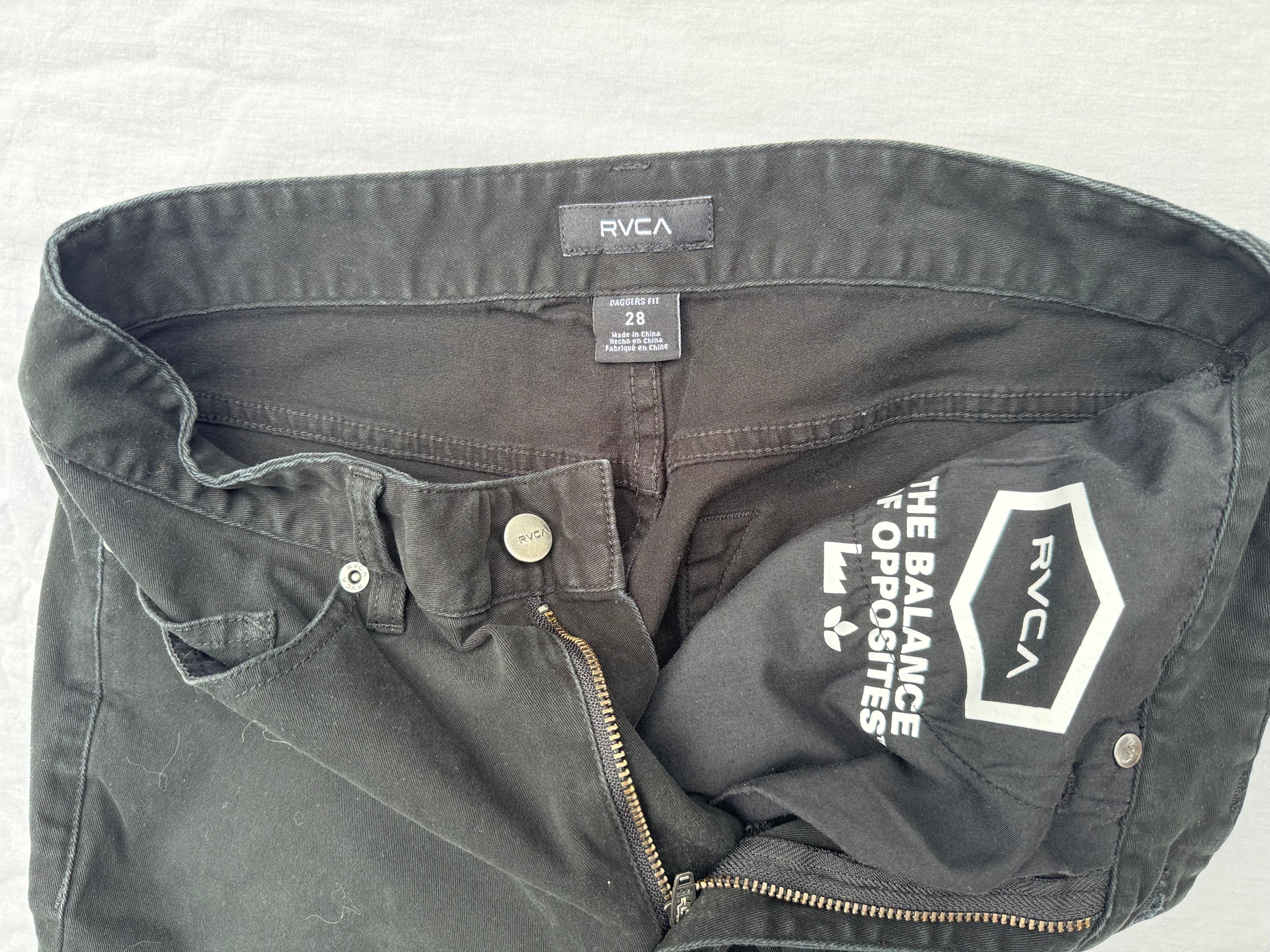 Size 28 RVCA Daggers Fit Men's Jeans